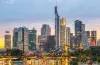 The panorama of Frankfurt with its skyscrapers and iconic buildings. A modern and dynamic urban view.